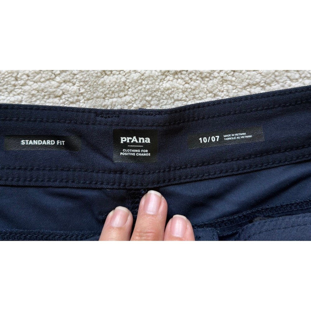 Prana Standard Fit Navy Utility Shorts Womens Size 10 Outdoors Hiking Gorpcore - Picture 3 of 9